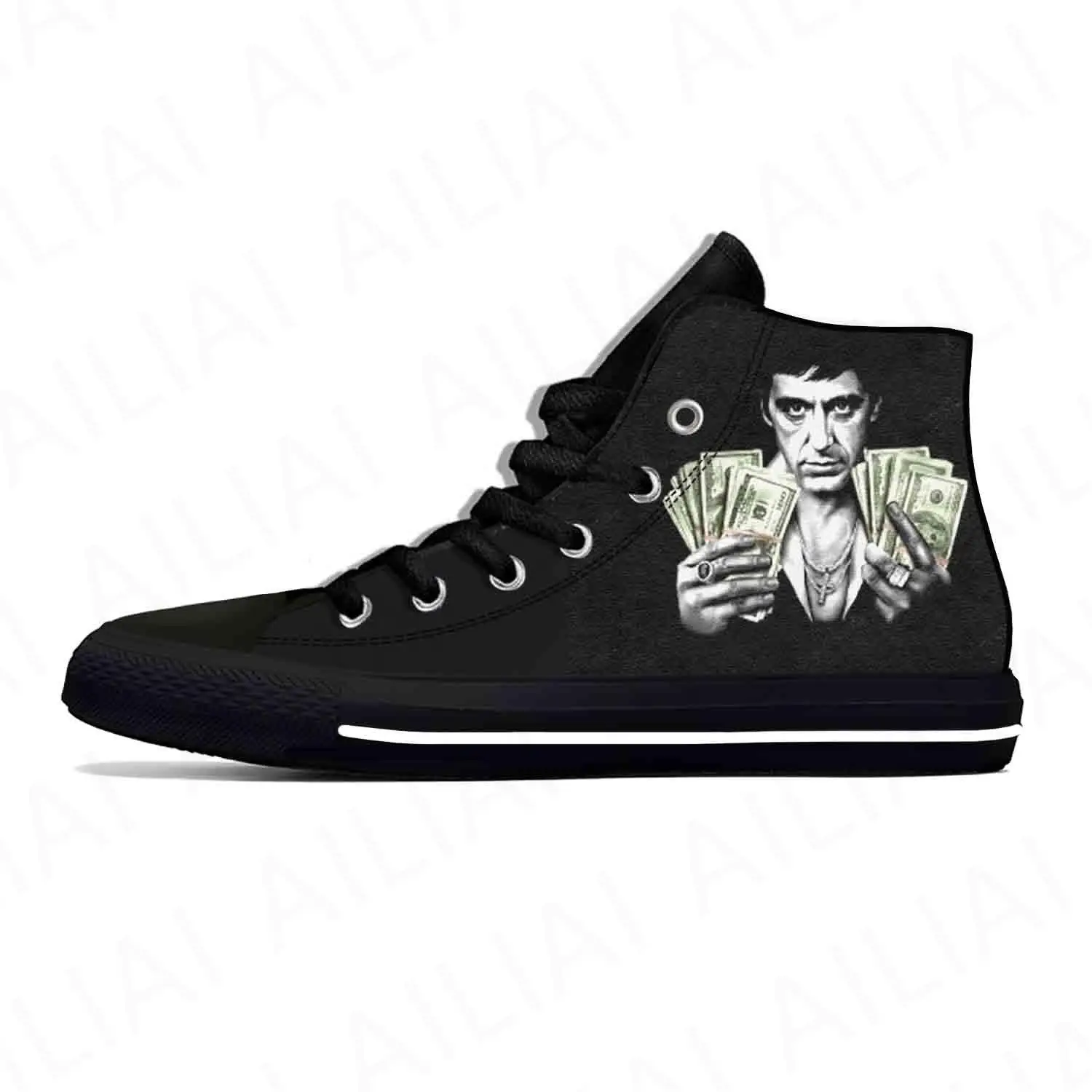 

Кроссовки Scarface мужские/женские из аниме-фильма Монтана, модная повседневная Тканевая обувь с высоким берцем, легкие дышащие сникерсы с 3D принтом
