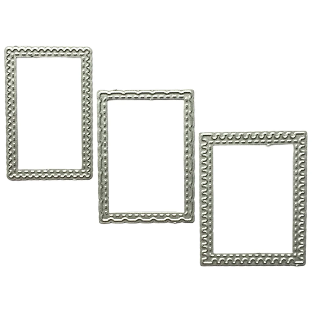 

3 Pcs Stamp Metal Dies Crafting Card Making Cut Cutting Stamps Geometry Stencil Photo Album