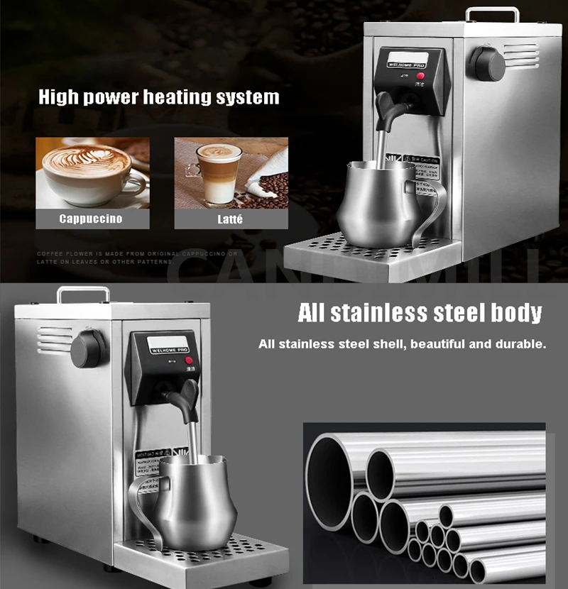 Commercial Milk Froth Machine Automatic Milk Steamer Electric Coffee Frothing  Machine Coffee Milk Frother - AliExpress