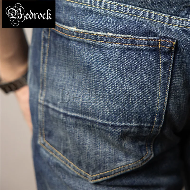 16oz slim straight jeans men's heavy one washed 511 pants Amekaji distressed scratches gold line denim selvedge original jeans