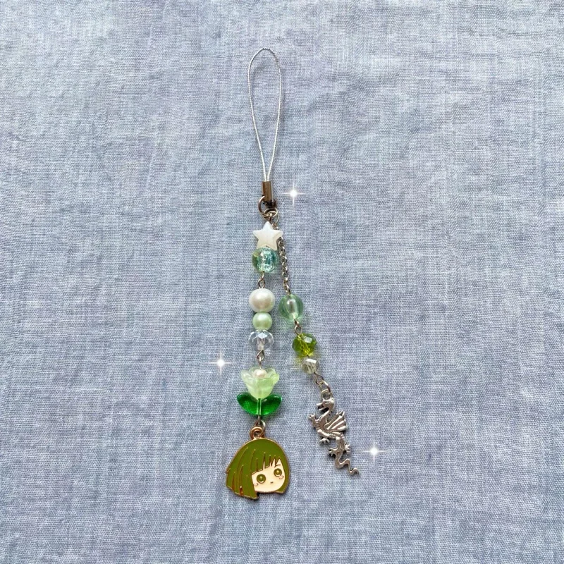 Chihiro & Haku Beaded Couple's Phone Charm