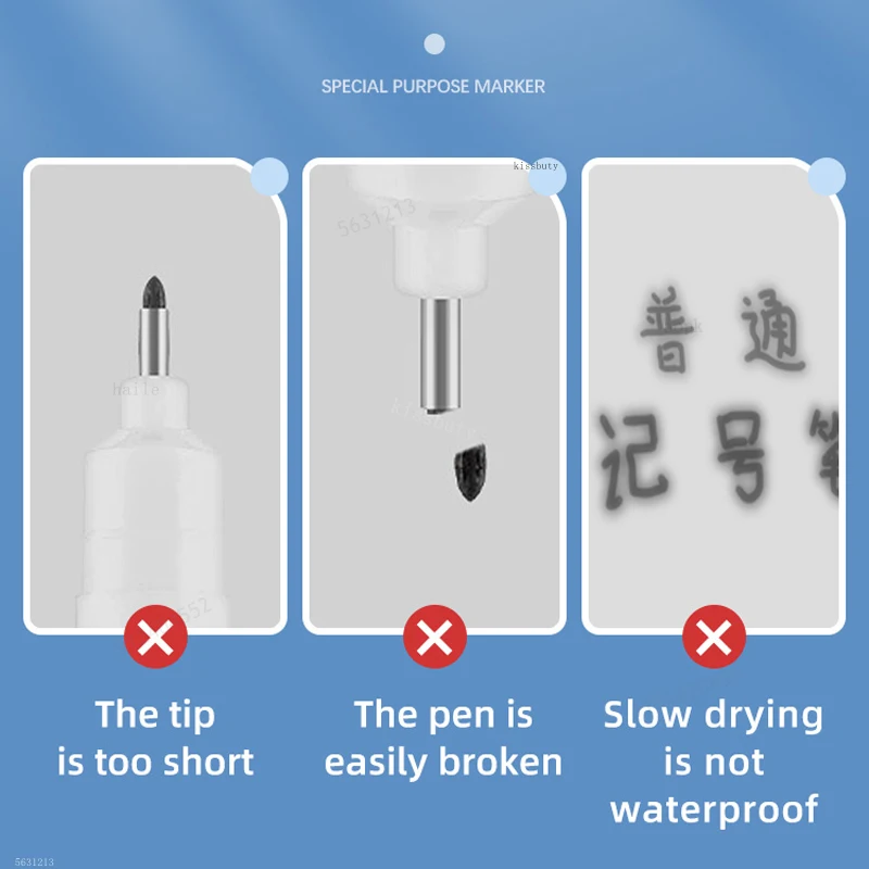 Long Nib Markers 8Pcs/Set Perforating 20mm Deep Hole For Metal Bathroom Woodworking Decoration