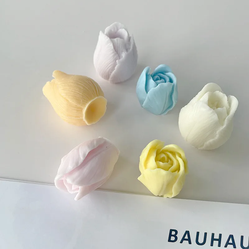 3D Tulip Candle Mold Handmade DIY Flower Soap Silicone Mold Silicone Mold Soap Forms Soap Making Supplies
