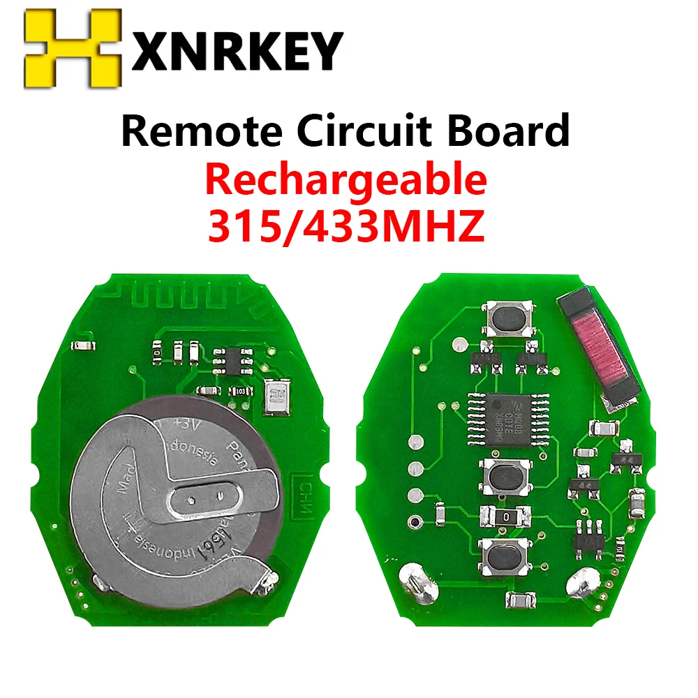 Xnrkey 3 Pulsanti Ml2020 Circuito Batteria 315/433Mhz Per Bmw 3 5 X Serie 7S E38 E39 E46 Telecomando Ricaricabile