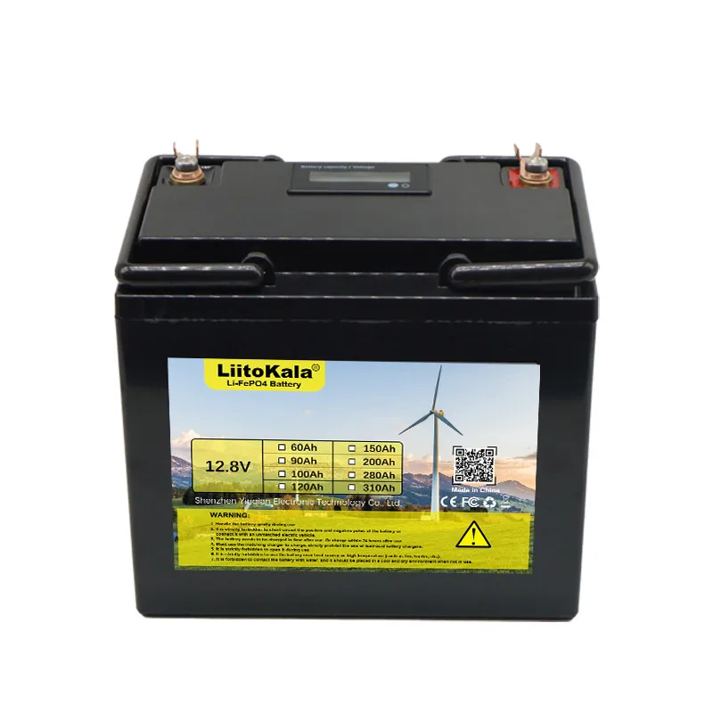 LiitoKala 12v 12.8V 40AH LiFePO4 Battery with BMS Lithium Iron Phosphate Batteries 4000 Cycles inverter Solar 14.6v 10A Charger