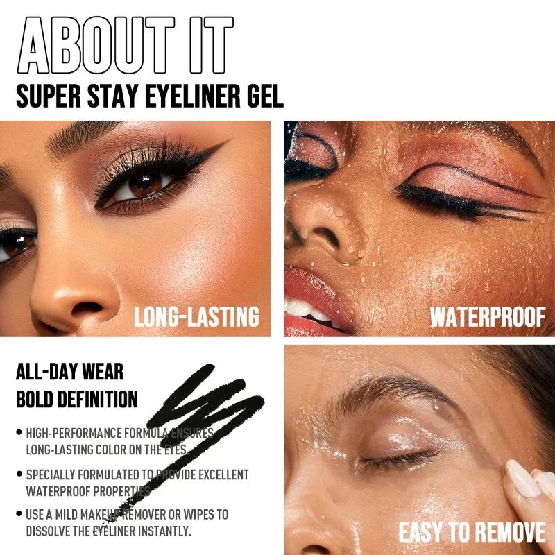 Cotton-tipped Eyeliner, Waterproof Eyeliner, Eyeliner and Eyeshadow, Easy To Apply, Anti-smudge, Long-lasting, Eye Cosmetics 3