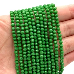 Vibrant Multicolor Faceted Crystal Beads - 3mm(about 125pcs) (C173 green)