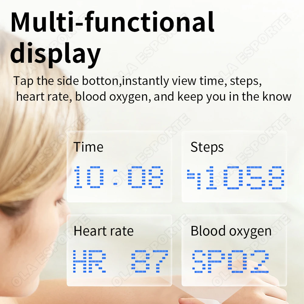 New Smart Ring 2025 Men Women LED Display Screen Health Rings Heart Rate Sleep Monitor Waterproof Multiple Sport Modes Smartring