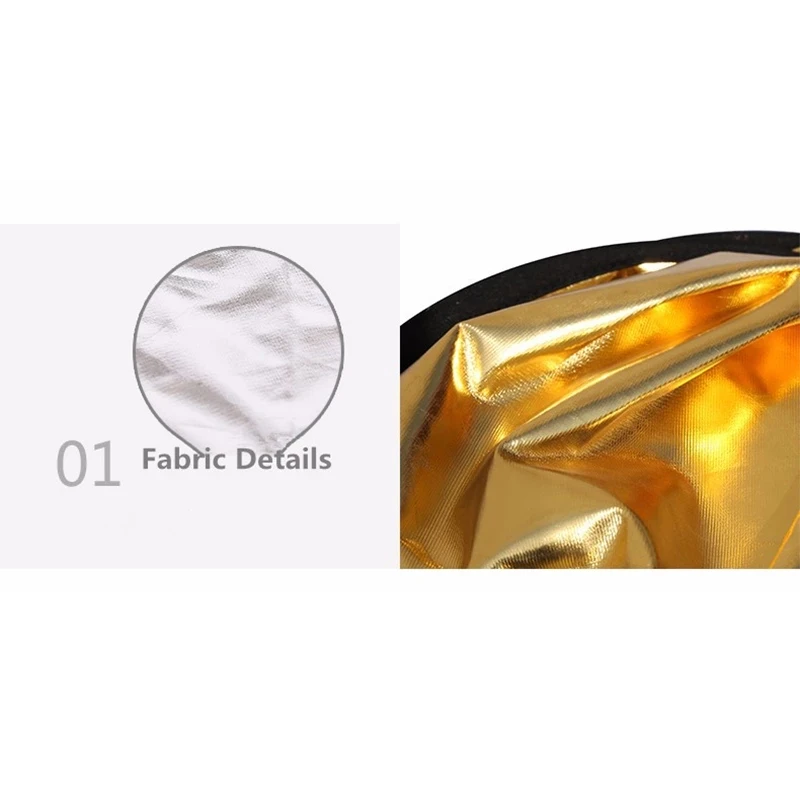 para a Fotografia de Estúdio Elipse Multi Disco Refletor Luz Dobrável Portátil Oval In1 Prata e Branco 90x120cm 35x47 - Image 2