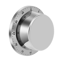Durable Waterproof Magnetic Kitchen Timer with ABS and Steel Construction (Silver)