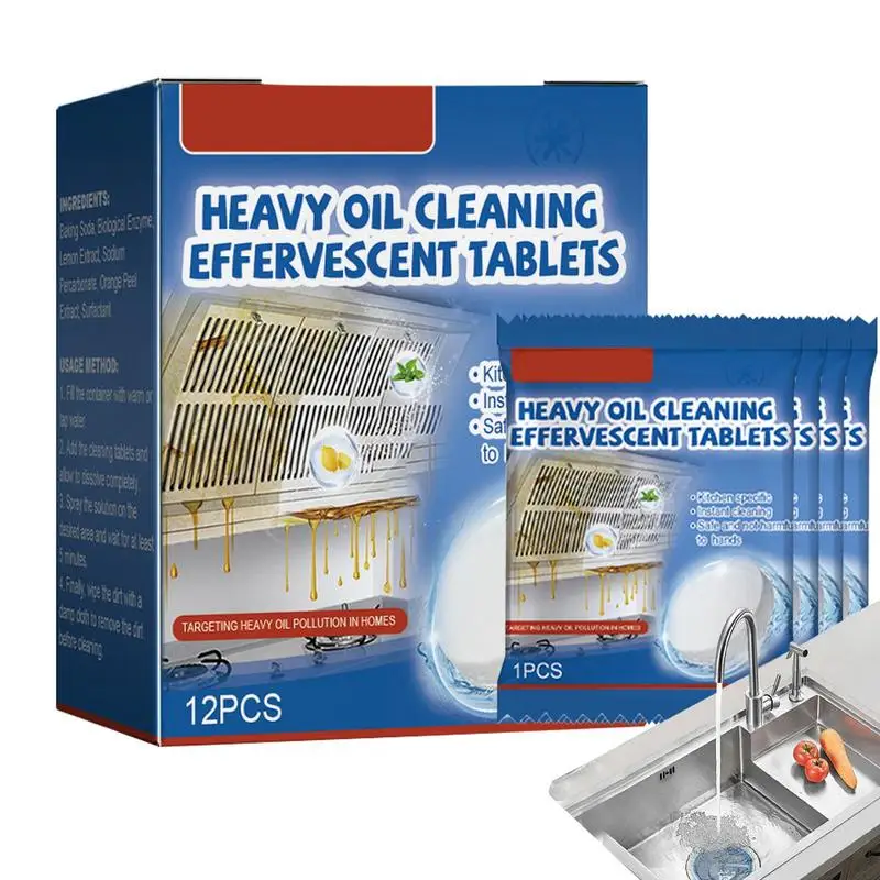 

Heavy Oil Stain Cleaner Foam Degreaser Cleaner | Kitchen Oil Stains Grease Cleaning Tablet for Heavy Oil Stain Grease Removal