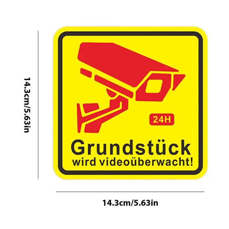 Outdoor Waterproof Security Camera Observation Sign
