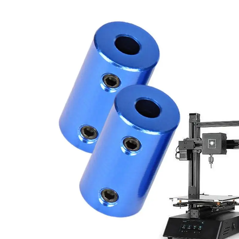 Rigid Set Screw Couplings 2pcs Flexible Shaft Coupling 3D Printer Accessories Flexible Aluminum Alloy Shaft Coupling Eco-Friendl