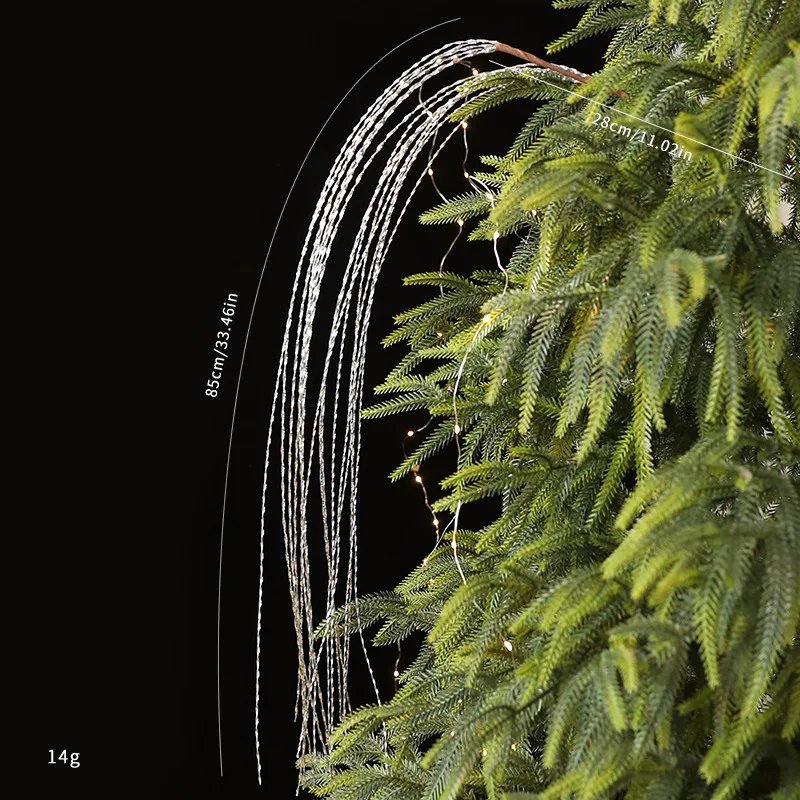 60cm /85cm Artificial Christmas Glitter Branches Handmade Sequins Simulated Christmas Branches Elegant DIY Christmas Decor