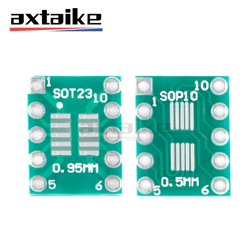 10PCS SOT-23 SOT23 MSOP10 SOP-10 to DIP 10 PCB Transfer Board DIP Pin Board Pitch Transistor IC Adapter Plate Conversion Board