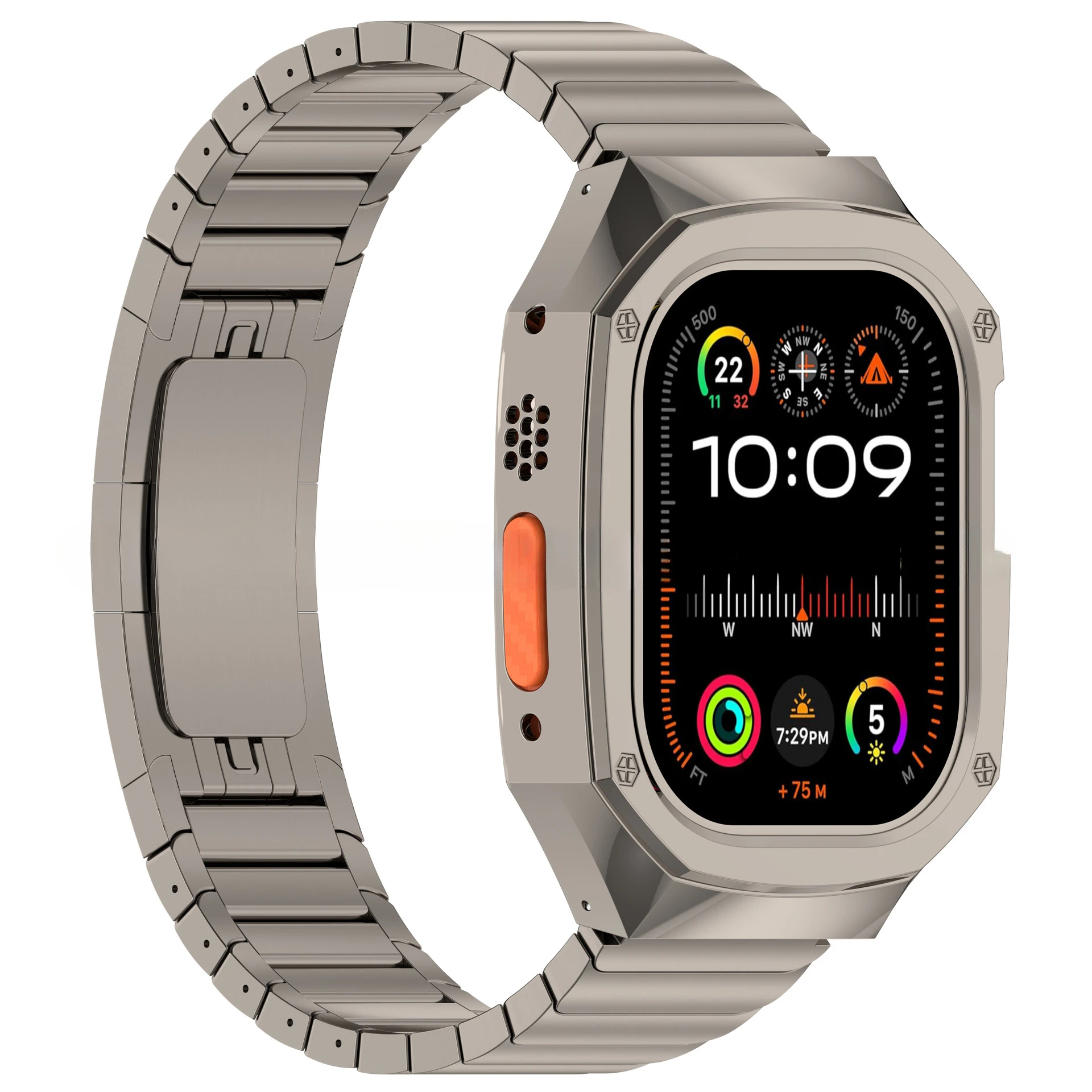 

Luxury Stainless Steel Case Mod Kit for Apple Watch Ultra 2/Ultra 49MM Metal Strap for IWatch Series 49Mm Accessories