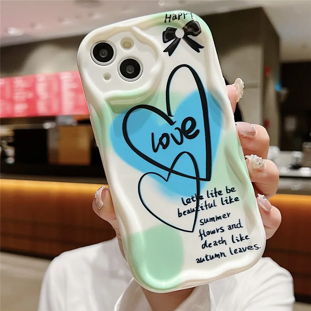 Flower Soft Silicone 3D Wavy Edge Phone Case Cover