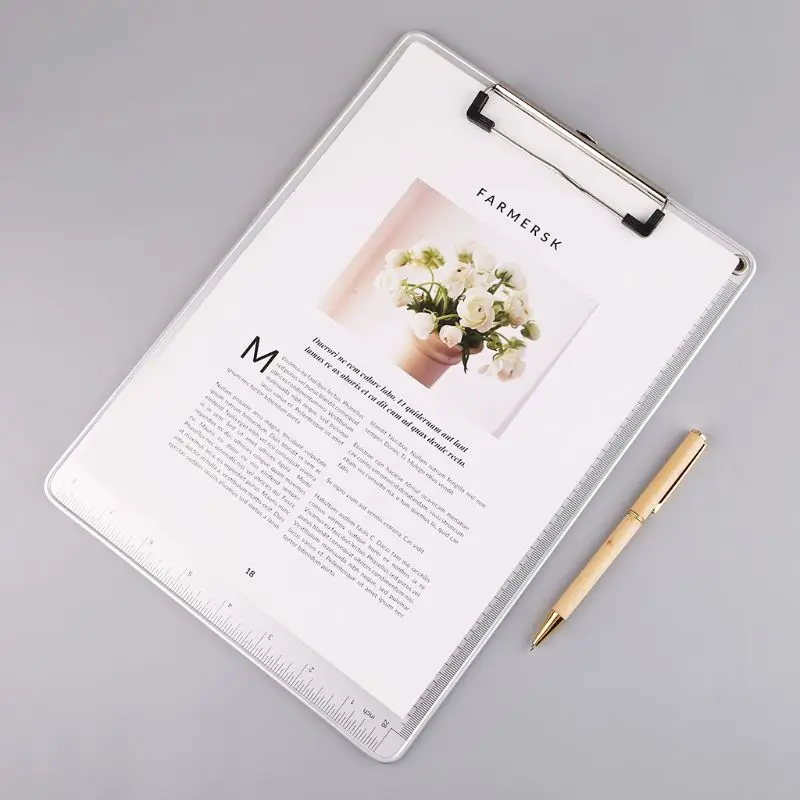 Writing Clipboard Portable Aluminum Alloy Antislip File Hardboard Paper