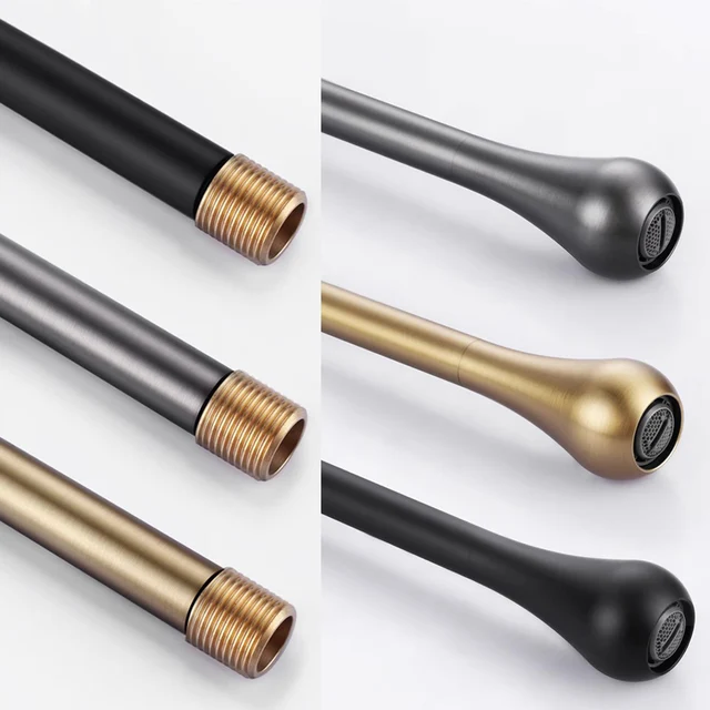 Water Drop เพดานติดตั้งก๊อกน้ําห้องน้ําทองเหลืองติดผนังร้อนเย็นอ่างล้างจาน Tap สําหรับอ่างอาบน้ําอ่างล้างหน้า 5