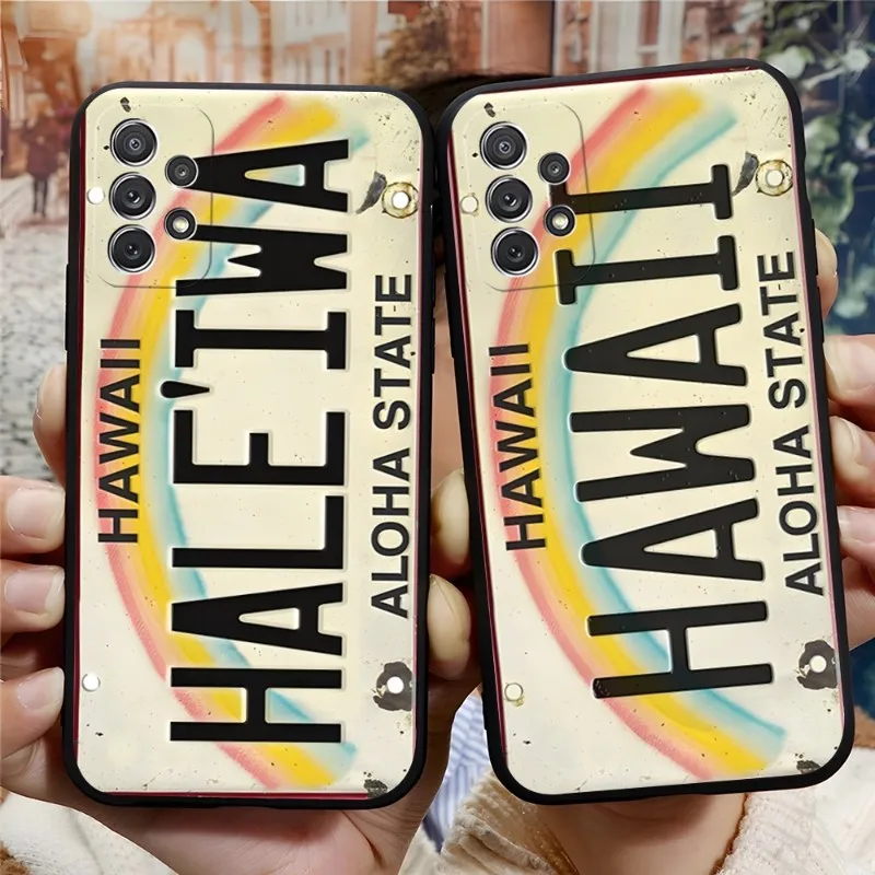 Vintage Hawaii Targa Aloha Cassa Del Telefono Funda Per Samsung S22 S23 S21 S20 S30 S9 S10 S8 S7 S6 Pro Plus Edge Ultra Fe Cover