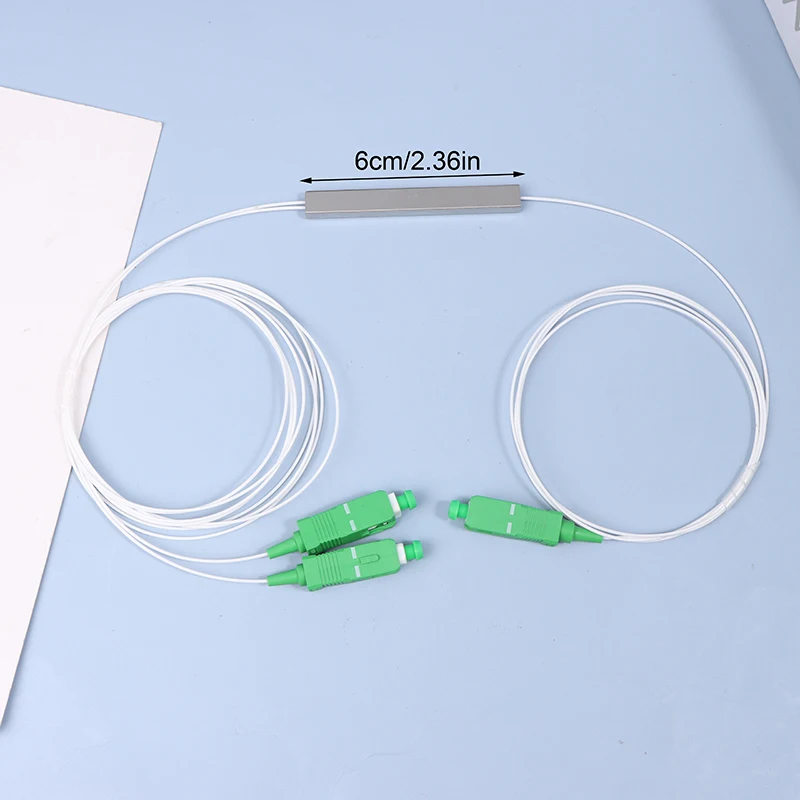 1Pc 1x2 Fiber Optic PLC Splitter Mini Blockless SC/APC SC/UPC Connector Single Mode FTTH SC APC/UPC Splitter fiber optic adapter for Optical Network
