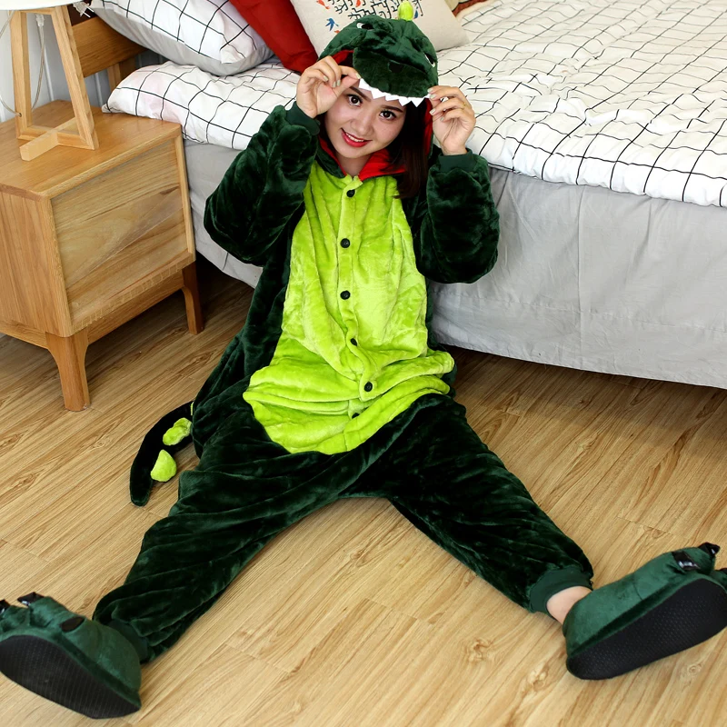 Adults Dinosaur Cartoon Pajamas Onesies Cosplay Sleepwear Halloween