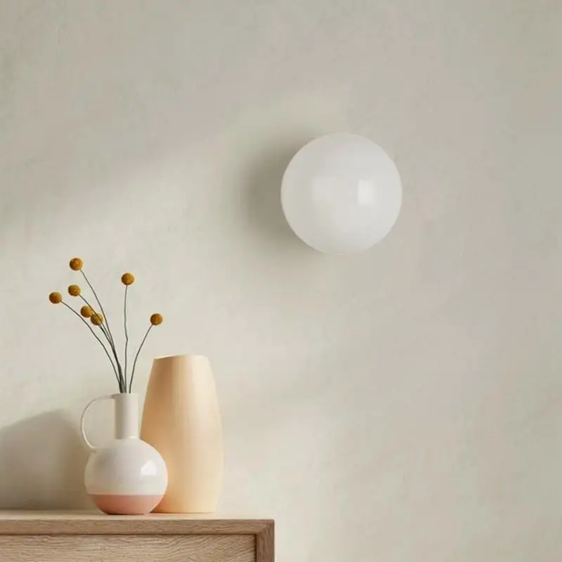 Milky White Glass Ball Wall Lamp image 10
