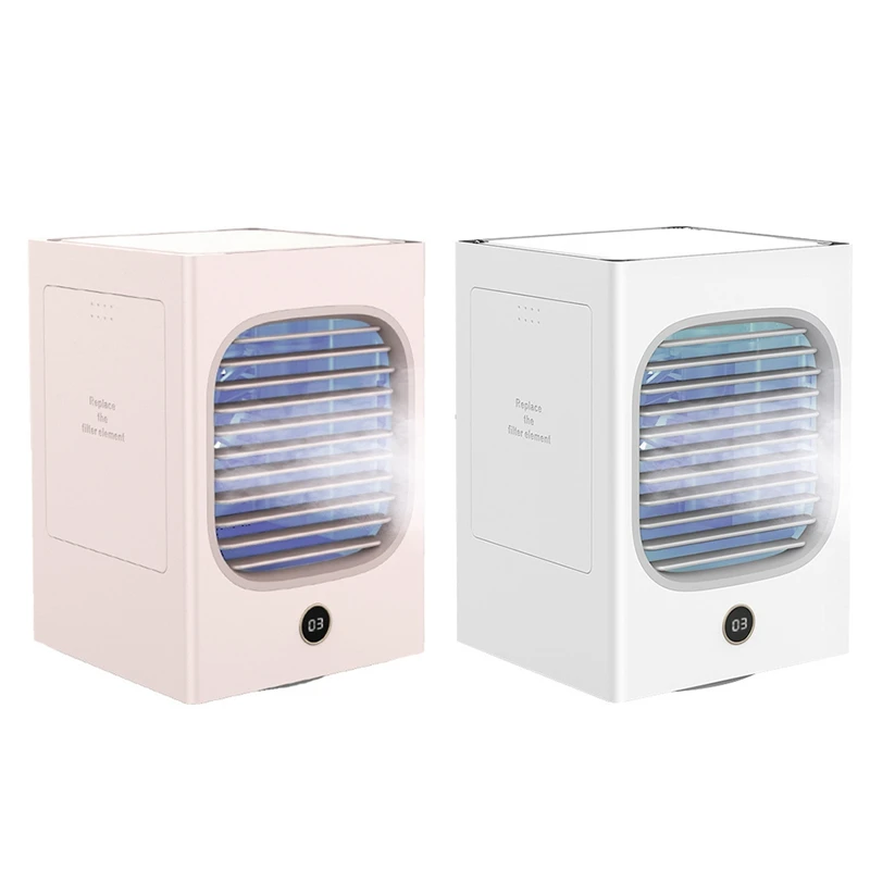 

AD-Air Cooler Mini Fan Portable Airconditioner For Room Home Air Cooling Desktop Charging Air Conditioning Fan