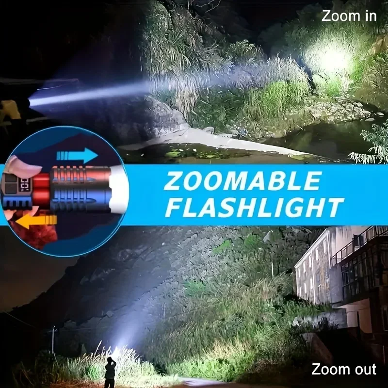 Description Picture 5 of itemKDULIT Super Bright LED Flashlight USB Rechargeable Hand Light with COB Side Torch Powerful Lantern for Outdoor Camping Fishing