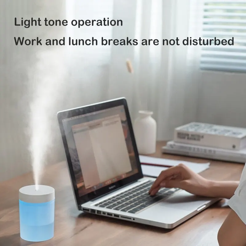 Air Humidifier Mini Car Mounted Household Bedroom Office Desk Multi-purpose Atomizer Seven Color Ambient Light
