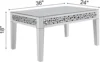 Rectangle Mirrored Coffee Table Silver Living Room Table with Cryatal Diamond Inlay Modern Luxury Mirrored Furniture Tea Table 2