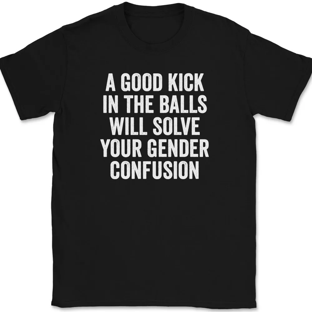 

Футболка с надписью «A Good Kick In The Balls», 100% хлопок