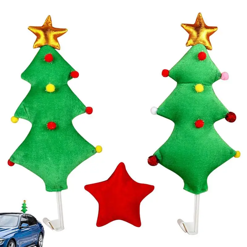 

Зеленые оленьи рожки для рождественской елки, украшение для автомобиля, украшение «сделай сам», Рождественское украшение, снеговик, поделки, рождественские аксессуары, милые
