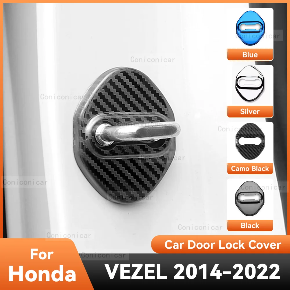 

Аксессуары для автомобильного дверного замка для HONDA VEZEL 2014-2022 2021, защитная крышка, эмблемы, защита для украшения из нержавеющей стали