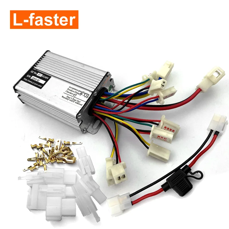 Controller Brush L-faster 500W/1000W Con Inversione E 3 Velocità – Per Bici Elettrica Con Motore A Spazzole (2 Fili)