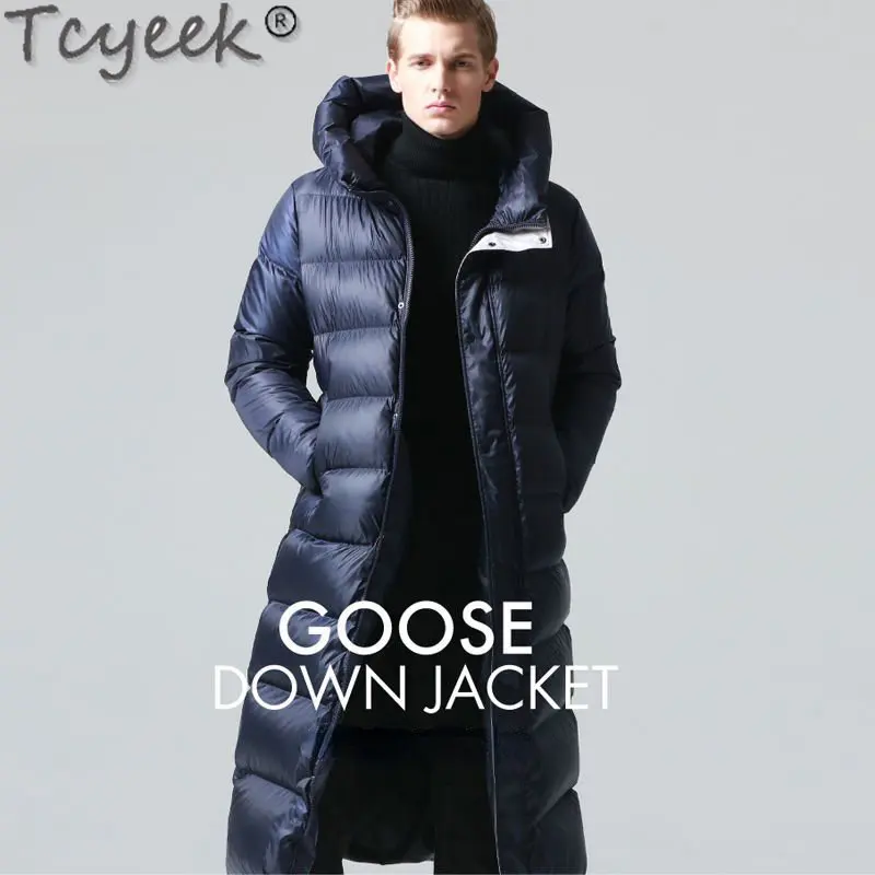Tcyeek 2022 Winter Men’s Jackets Men Clothes Goose Down Long Down