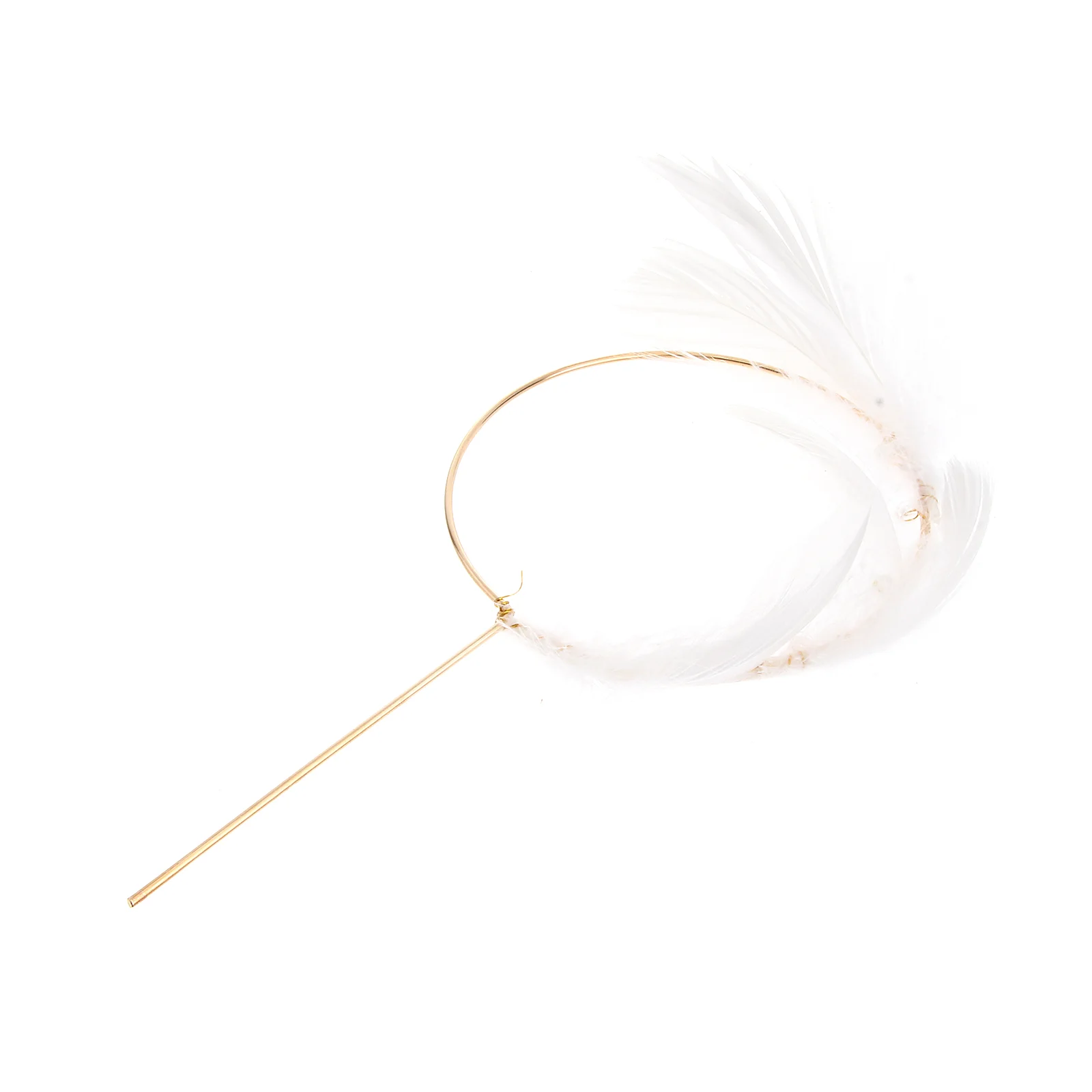 

Feather Wing Cake Decoration Circle Pearl Cupcake Topper Pick for Wedding Birthday Party