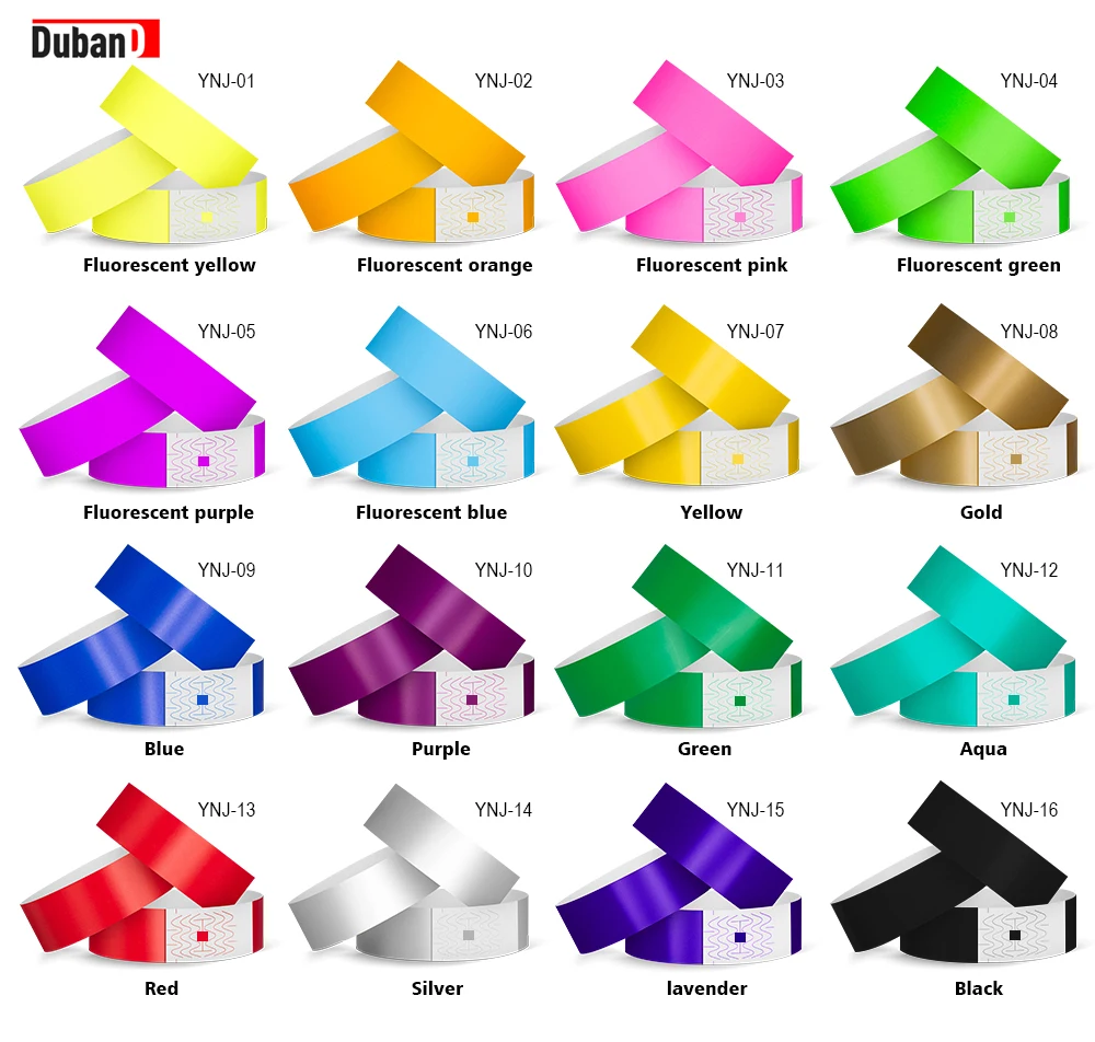 2000Pcs Synthetic Tyvek Paper Wristbands for Events Bulk Variety Neon Waterproof Bands Adhesive Armbands for Festivals,20 Colors