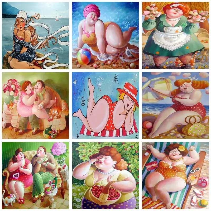 

GATYZTORY Oil Painting By Numbers On Canvas Coloring By Numbers Woman Picture Drawing Home Decor For Adults Diy Crafts