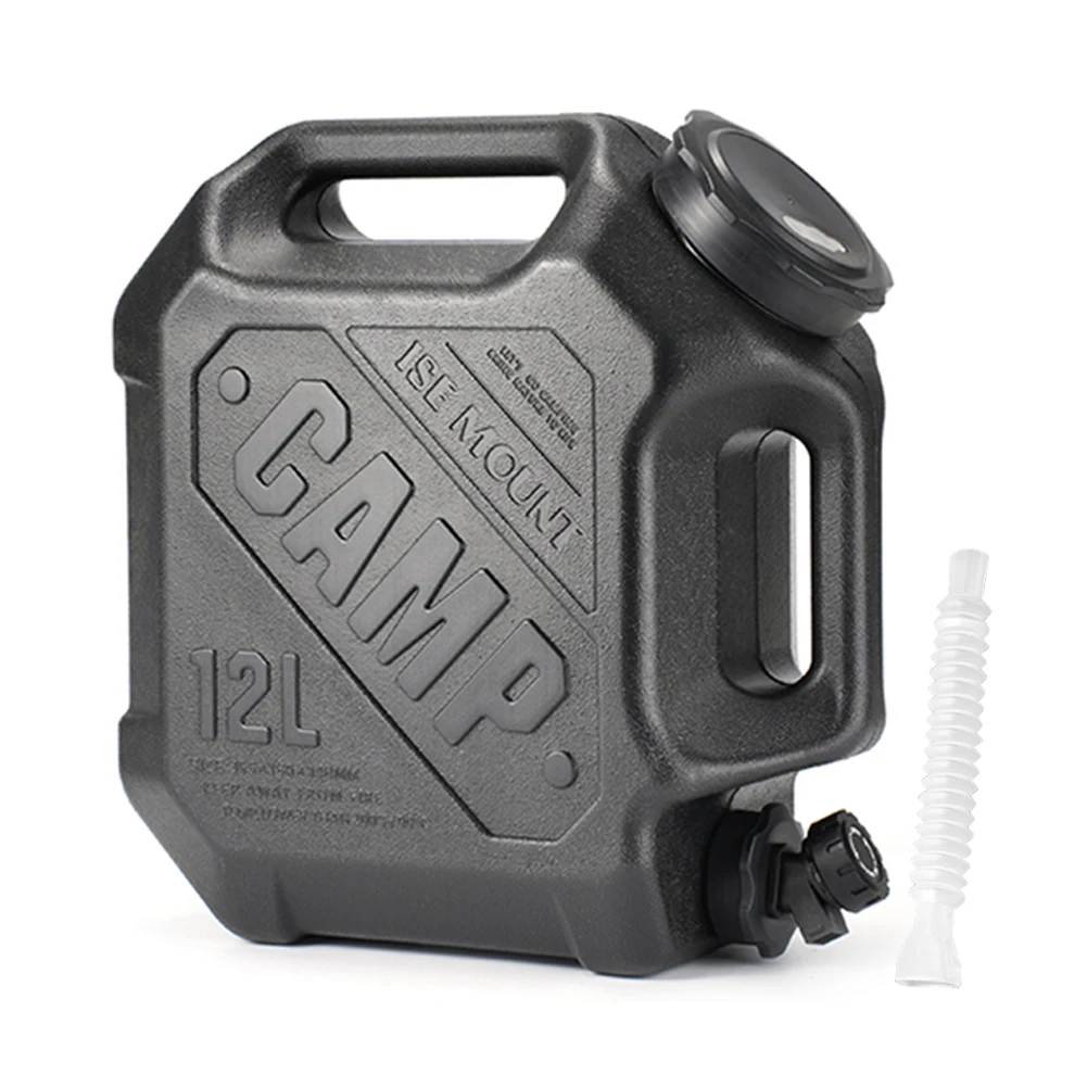 12L Water Storage Container with Spigot Water Dispenser Carrier Large Capacity Container Jug for Vehicle Car Camping