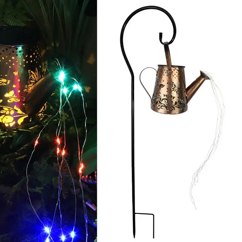 

Наружная поливочная баночка на солнечной батарее, освещение для полива, фонарь на солнечной батарее, осветительная бабочка для внутреннего дворика