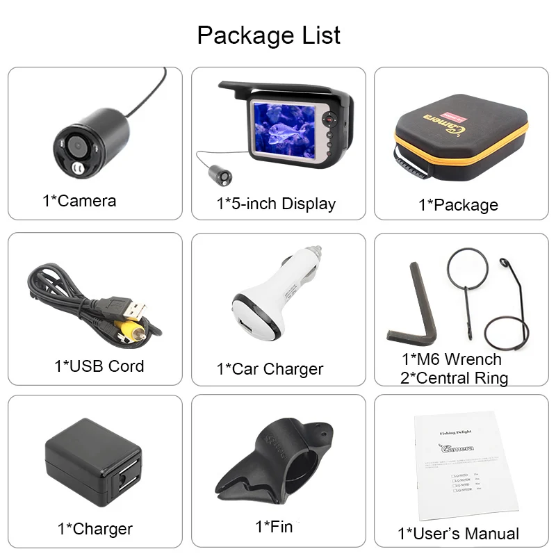 휴대용 수중 비디오 카메라 DVR 어군탐지기 낚시 보트용