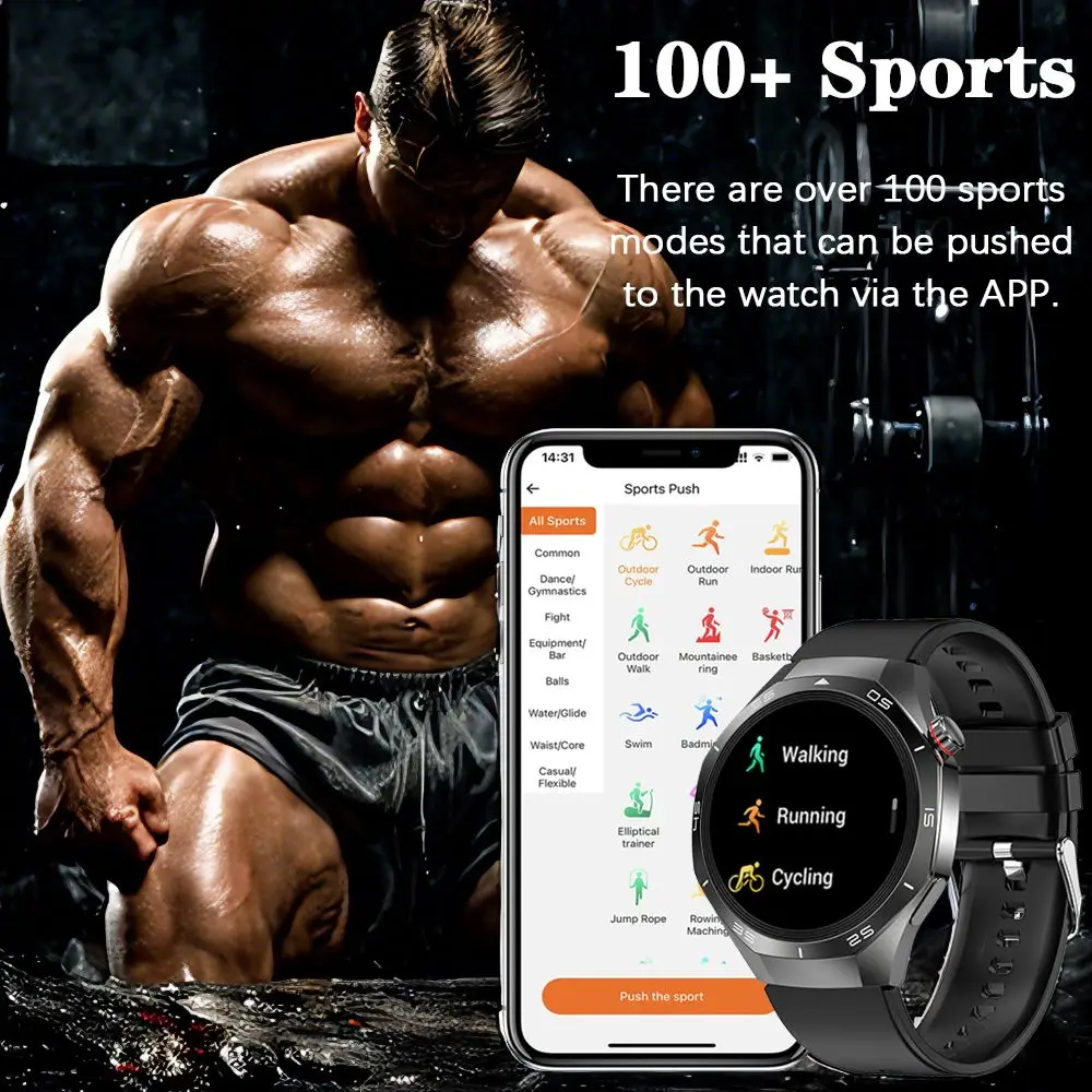 For Huawei GT5 PRO Sports Outdoor SmartWatch Men Upgraded Version AMOLED Screen Bluetooth Call Heart rate Waterproof Women Watch 3