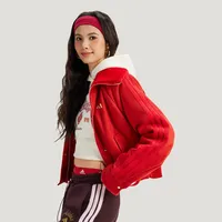 Produit officiel authentique Adidas - Manteau de sport décontracté brodé à revers pour femme pour l'hiver 2026 KH2661 3