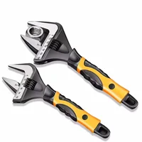 Adjustable Wrench Stainless Steel Universal Spanner Bathroom Wrench Large Open High Quality Plumbing Repair Tool Household 1