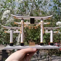 DIY Wooden Miniature Model Kit Mitsumine Shrine Japanese Construction Casa 3D Puzzle Dollhouse Home Decor for Friends Gifts 1