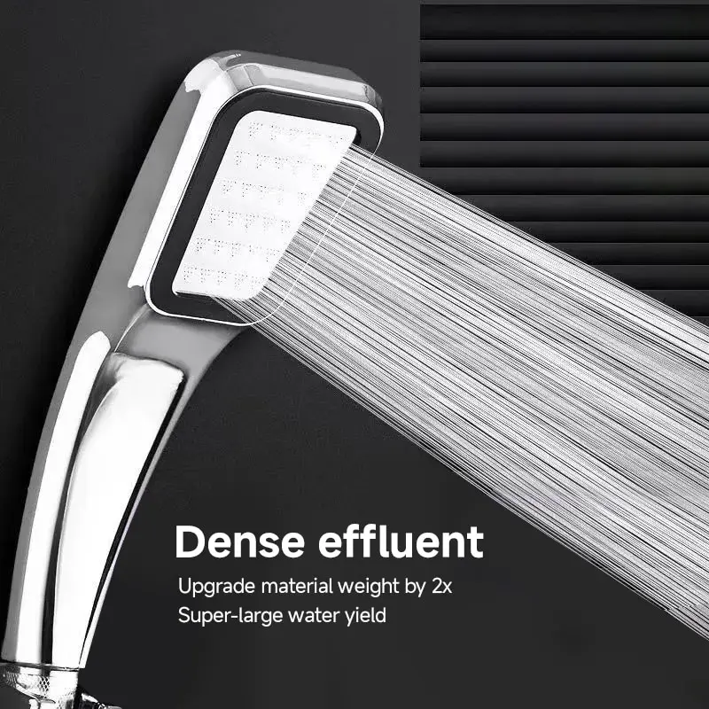 300 Holes Pressurized Showerhead Hand Hold Square Shower Head Water Saving Rainfall Spray Nozzle Bathroom Accessories 3