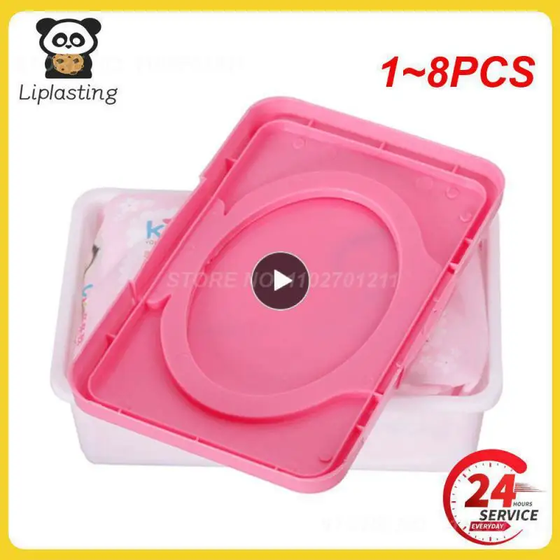 

1~8PCS Wet Tissue Paper Case Baby Wipes Napkin Storage Box Tissue Holder Container Plastic Napkin Storage Home Accessories