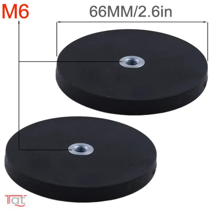 LED Work Light Holder 2PCS 43mm/66mm/88mm M4/M6/M8 Internal Thread Magnetic Base Mount Bracket Clamp SUV Offroad
