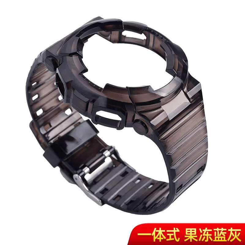 thumbnail image 1 of Correa de reloj lindejuan para Casio G-SHOCK GA-100/GA-110/GA-120 esmerilada TPU transparente, 1 of 5
